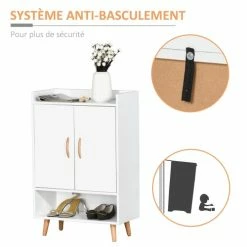 Homcom Meubles D'entrée Et à Chaussures Meuble à Chaussures Scandinave Placard 2 Portes 4 étagères Blanc 13 Homcom Meubles D'entrée Et à Chaussures Meuble à Chaussures Scandinave Placard 2 Portes 4 étagères Blanc -Meubles d'appoint Soldes meuble a chaussures scandinave placard 2 portes 4 etageres blanc 5