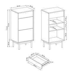 Its Meubles D'entrée Et à Chaussures Meuble Chaussures 2 Portes 1 Tiroir Naturel Et Gris Anthracite Mat -Meubles d'appoint Soldes meuble chaussures 2 portes 1 tiroir naturel et gris anthracite mat 2