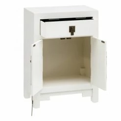 Altobuy Meubles D'entrée Et à Chaussures Meuble D'entrée 2 Portes 1 Tiroir Coloris Blanc -Meubles d'appoint Soldes meuble d entree 2 portes 1 tiroir coloris blanc 2