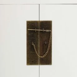 Altobuy Meubles D'entrée Et à Chaussures Meuble D'entrée 2 Portes 1 Tiroir Coloris Blanc -Meubles d'appoint Soldes meuble d entree 2 portes 1 tiroir coloris blanc 5