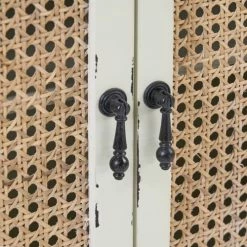 Altobuy Meubles D'entrée Et à Chaussures Meuble D'entrée 2 Portes 1 Tiroir Finition Cannage -Meubles d'appoint Soldes meuble d entree 2 portes 1 tiroir finition cannage 4