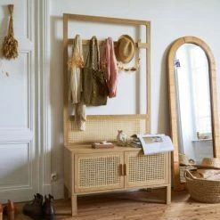 Maisons Du Monde Meubles D'entrée Et à Chaussures Meuble D'entrée 2 Portes Cannage En Rotin -Meubles d'appoint Soldes meuble d entree 2 portes cannage en rotin 1000 11 31 219668 4
