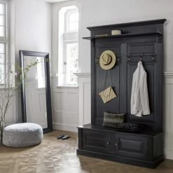 Maisons Du Monde Meubles D'entrée Et à Chaussures Meuble D'entrée 2 Portes Noir -Meubles d'appoint Soldes meuble d entree 2 portes noir 1000 14 16 187796 5