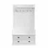 Maisons Du Monde Meubles D'entrée Et à Chaussures Meuble D'entrée Avec 5 Patères Blanc L 110 Cm -Meubles d'appoint Soldes meuble d entree avec 5 pateres blanc l 110 cm 1000 1 36 228447 1
