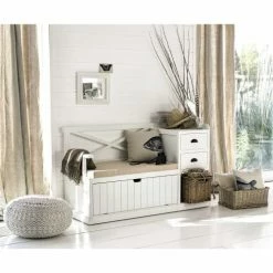 Maisons Du Monde Meubles D'entrée Et à Chaussures Meuble D'entrée Blanc -Meubles d'appoint Soldes meuble d entree blanc 1000 4 15 130887 4