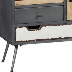 Altobuy Meubles D'entrée Et à Chaussures Meuble De Rangement 1 Porte 4 Tiroirs -Meubles d'appoint Soldes meuble de rangement 1 porte 4 tiroirs 2