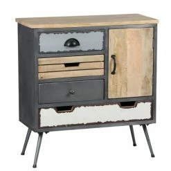 Altobuy Meubles D'entrée Et à Chaussures Meuble De Rangement 1 Porte 4 Tiroirs