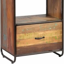 Altobuy Meubles D'entrée Et à Chaussures Meuble De Rangement 1 Tiroir Aspect Vieilli -Meubles d'appoint Soldes meuble de rangement 1 tiroir aspect vieilli 2