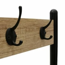 The Home Deco Factory Portemanteaux Et Patères Meuble Porte Manteaux 4 Crochets 3 étagères -Meubles d'appoint Soldes meuble porte manteaux 4 crochets 3 etageres 2