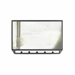 Umbra Portemanteaux Et Patères Miroir Patère Vide-poches Noir 12.63x4.13x8cm -Meubles d'appoint Soldes miroir patere vide poches noir 12 63x4 13x8cm 3