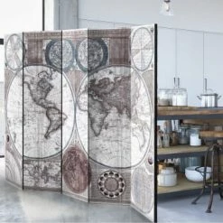 Meubles d'appoint Soldes -Meubles d'appoint Soldes paravent 5 volets bleu 6