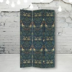 Legendarte Paravents Paravent - Cloison Bird - William Morris 110x150cm (3 Volets) -Meubles d'appoint Soldes paravent cloison bird william morris 110x150cm 3 volets 2