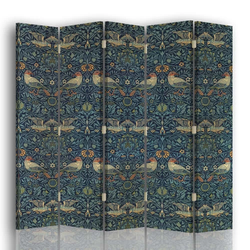 Legendarte Paravents Paravent - Cloison Bird - William Morris 180x170cm (5 Volets) 3 Legendarte Paravents Paravent - Cloison Bird - William Morris 180x170cm (5 Volets)