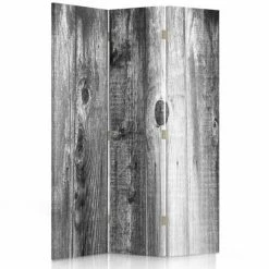 Legendarte Paravents Paravent - Cloison Black And White Wood 110x150cm (3 Volets)