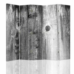 Legendarte Paravents Paravent - Cloison Black And White Wood Cm 180x170 (5 Volets)