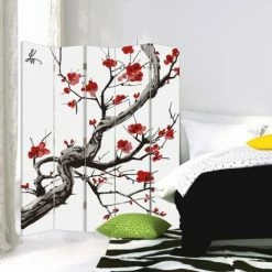 Legendarte Paravents Paravent - Cloison Cherry Blossom Cm 180x170 (5 Volets) -Meubles d'appoint Soldes paravent cloison cherry blossom cm 180x170 5 volets 2