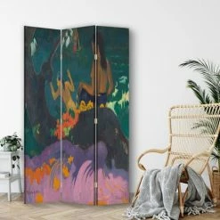Legendarte Paravents Paravent Cloison Fatata Te Miti - Paul Gauguin 110x150cm (3 Volets) -Meubles d'appoint Soldes paravent cloison fatata te miti paul gauguin 110x150cm 3 volets 1