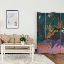 Legendarte Paravents Paravent Cloison Fatata Te Miti - Paul Gauguin 145x180cm (4 Volets) 8 Legendarte Paravents Paravent Cloison Fatata Te Miti - Paul Gauguin 145x180cm (4 Volets) -Meubles d'appoint Soldes paravent cloison fatata te miti paul gauguin 145x180cm 4 volets 2