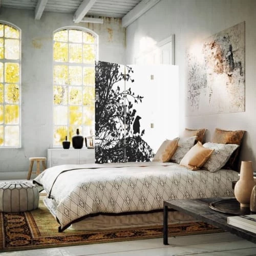 Legendarte Paravents Paravent - Cloison Forest Silhouette Cm 110x150 (3 Volets) 4 Legendarte Paravents Paravent - Cloison Forest Silhouette Cm 110x150 (3 Volets) – Image 2