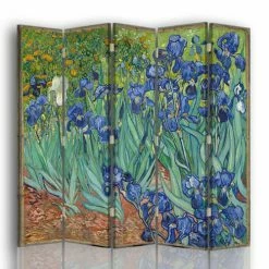 Legendarte Paravents Paravent - Cloison Iris - Vincent Van Gogh Cm 180x170 (5 Volets)
