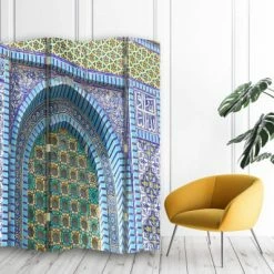 Legendarte Paravents Paravent - Cloison Jérusalem - Mont Du Temple Cm 180x170 (5 Volets) -Meubles d'appoint Soldes paravent cloison jerusalem mont du temple cm 180x170 5 volets 2