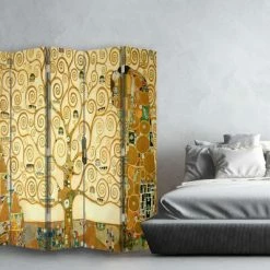 Legendarte Paravents Paravent - Cloison L'Arbre De Vie - Gustav Klimt 180x170cm (5 Volets) -Meubles d'appoint Soldes paravent cloison l arbre de vie gustav klimt 180x170cm 5 volets 2