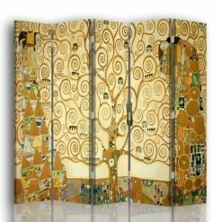 Legendarte Paravents Paravent - Cloison L'Arbre De Vie - Gustav Klimt 180x170cm (5 Volets)