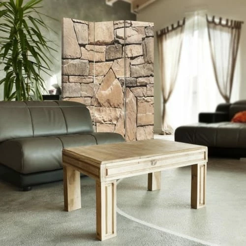 Legendarte Paravents Paravent Cloison Stonewall 110x150cm (3 Volets) 4 Legendarte Paravents Paravent Cloison Stonewall 110x150cm (3 Volets) – Image 2