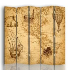 Legendarte Paravents Paravent - Cloison Voyages Américains Cm 180x170 (5 Volets)