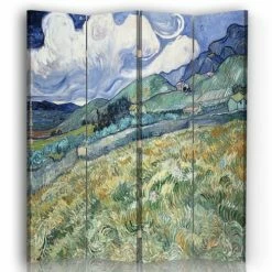 Legendarte Paravents Paravent - Cloison Vue De Saint-Rémy - Van Gogh Cm 145x170 (4 Volets)