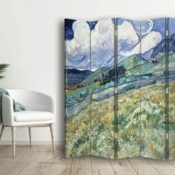 Legendarte Paravents Paravent - Cloison Vue De Saint-Rémy - Van Gogh Cm 180x170 (5 Volets) 7 Legendarte Paravents Paravent - Cloison Vue De Saint-Rémy - Van Gogh Cm 180x170 (5 Volets) -Meubles d'appoint Soldes paravent cloison vue de saint remy van gogh cm 180x170 5 volets 1