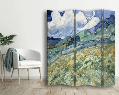 Legendarte Paravents Paravent - Cloison Vue De Saint-Rémy - Van Gogh Cm 180x170 (5 Volets) 4 Legendarte Paravents Paravent - Cloison Vue De Saint-Rémy - Van Gogh Cm 180x170 (5 Volets) – Image 2