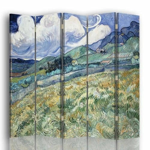 Legendarte Paravents Paravent - Cloison Vue De Saint-Rémy - Van Gogh Cm 180x170 (5 Volets) 3 Legendarte Paravents Paravent - Cloison Vue De Saint-Rémy - Van Gogh Cm 180x170 (5 Volets)