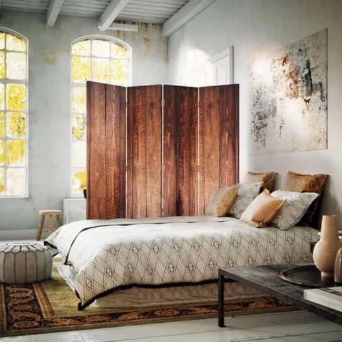 Legendarte Paravents Paravent Cloison Wood Effect 145x180cm (4 Volets) 4 Legendarte Paravents Paravent Cloison Wood Effect 145x180cm (4 Volets) – Image 2