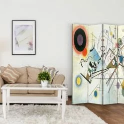 Legendarte Paravents Paravent Composition VIII - Wassily Kandinsky Cm 145x170 (4 Volets) 8 Legendarte Paravents Paravent Composition VIII - Wassily Kandinsky Cm 145x170 (4 Volets) -Meubles d'appoint Soldes paravent composition viii wassily kandinsky cm 145x170 4 volets 2