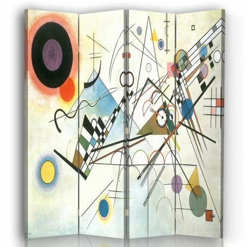 Legendarte Paravents Paravent Composition VIII - Wassily Kandinsky Cm 145x170 (4 Volets) 3 Legendarte Paravents Paravent Composition VIII - Wassily Kandinsky Cm 145x170 (4 Volets)