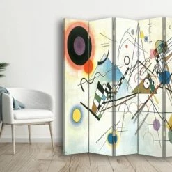 Legendarte Paravents Paravent Composition VIII - Wassily Kandinsky Cm 180x170 (5 Volets) -Meubles d'appoint Soldes paravent composition viii wassily kandinsky cm 180x170 5 volets 2