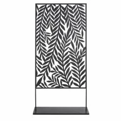 Maisons Du Monde Paravents Paravent D'extérieur En Métal Imprimé Feuillage Noir