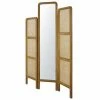 Maisons Du Monde Paravents Paravent En Bois De Teck, Rotin Et Miroir -Meubles d'appoint Soldes paravent en bois de teck rotin et miroir 1000 10 26 225362 1