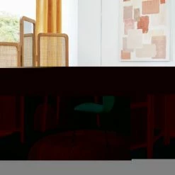 Maisons Du Monde Paravents Paravent En Bois De Teck, Rotin Et Miroir -Meubles d'appoint Soldes paravent en bois de teck rotin et miroir 1000 10 26 225362 4