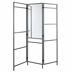 Maisons Du Monde Paravents Paravent En Métal Noir Et Verre