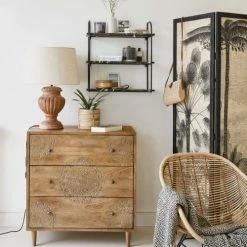 Maisons Du Monde Paravents Paravent Imprimé Exotique Bicolore -Meubles d'appoint Soldes paravent imprime exotique bicolore 1000 0 15 222768 2