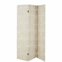 Maisons Du Monde Paravents Paravent Imprimé Visage Blanc Et Marron