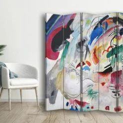 Legendarte Paravents Paravent Improvisation - Wassily Kandinsky Cm 180x170 (5 Volets) -Meubles d'appoint Soldes paravent improvisation wassily kandinsky cm 180x170 5 volets 1