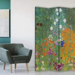 Legendarte Paravents Paravent Jarden De Fleurs - Gustav Klimt Cm 180x170 (5 Volets) -Meubles d'appoint Soldes paravent jarden de fleurs gustav klimt cm 180x170 5 volets 1
