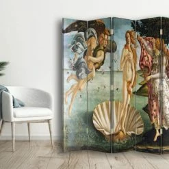Legendarte Paravents Paravent La Naissance De Vénus - Sandro Botticelli Cm 180x170 (5x) -Meubles d'appoint Soldes paravent la naissance de venus sandro botticelli cm 180x170 5x 2