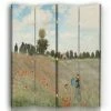 Legendarte Paravents Paravent Le Champ Des Coquelicots - Claude Monet 145x180cm (4 Volets)