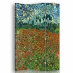 Legendarte Paravents Paravent Le Champ Des Coquelicots - Van Gogh 110x150cm (3 Volets)