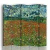 Legendarte Paravents Paravent Le Champ Des Coquelicots - Van Gogh Cm 180x170 (5 Volets)