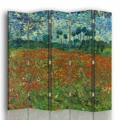 Legendarte Paravents Paravent Le Champ Des Coquelicots - Van Gogh Cm 180x170 (5 Volets)